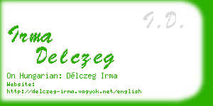 irma delczeg business card